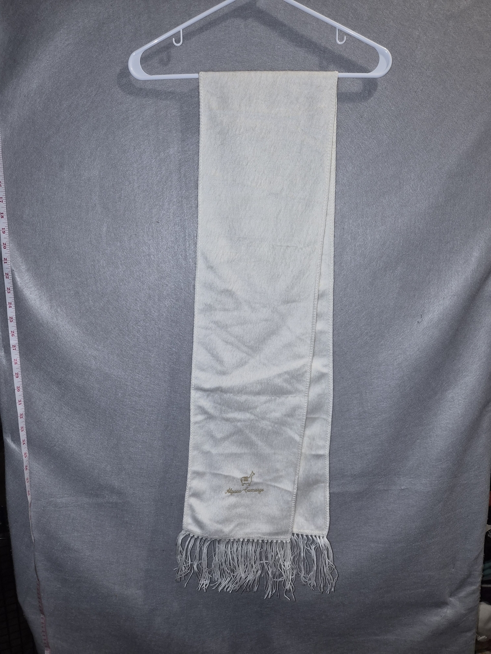 Alpaca Camargo Ivory Alpaca Blend Scarf – Fringe – Made in Ecuador